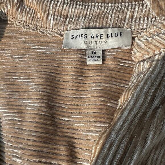 SKIES ARE BLUE women’s  1X button down long sleeve top - Picture 8 of 12